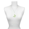 thumbnail image 3 of Delight Jewelry Acrylic Cut Out Butterfly Mirror Lime Green Silver tone Elegant Infinity Lariat Necklace, 3 of 4