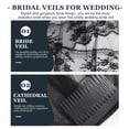 thumbnail image 2 of Shisuyan Bridal Hair Accessories Vintage Tulle 1Set 0.2X3.3X30.7In, 2 of 8