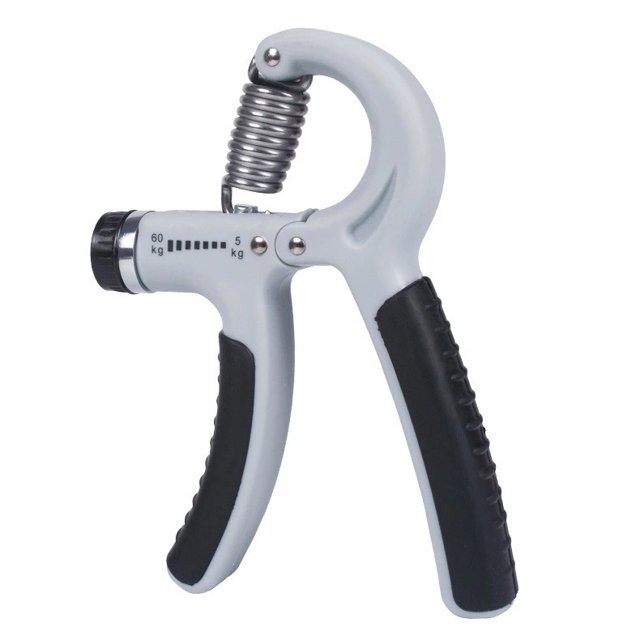 Ejercicios de fuerza de agarre de la mano Fuerza de los dedos y fuerza de la mu?eca. La fuerza de agarre de la mano se puede ajustar de 5 kg a 60 kg. Dos abrazaderas están incluidas en el paquete. ZefeiWu 8390615480635