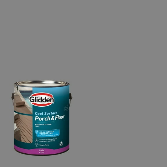 Glidden Porch and Floor with Cool Surface Technology Satin Interior/Exterior Paint, Dover Gray, 1 Gallon