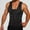 Black, variant on Bcfgryg Men's Solid Color Abdominal Sports Body Shaping Vest Sauna Suit Vest for Men