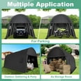 thumbnail image 4 of HOTEEL Carport 10x15ft Heavy Duty, Portable Garage Carport Canopy with All-Steel Metal Frame & Vents, Round Style Outdoor Storage Shed for Car, Truck, Boat, Patio Furniture Anti-Snow Waterproof, 4 of 9