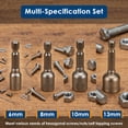thumbnail image 4 of 4Pcs Nut Driver Sets 15/64 5/16 3/8 1/2inch Magnetic Nut Driver with 1/4inch Hex Shank Chrome Vanadium Steel Drill Socket Set for Electric Drill, 4 of 11