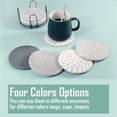 thumbnail image 2 of 8 Posavasos para Bebidas con Soporte, Posavasos Absorbentes de 4 Colores para Bebidas, Juego de Posavasos Tejido de AlgodóN Minimalista para el Hogar, 2 of 5