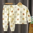 thumbnail image 2 of Linfrsh Toddler Boys 2t Loose Fit Pajamas Toddler Pajama Set with Premium Soft Wool & Tencel Blend, Snug Fit Pjs Temp-Balancing Sleeper for Kids Baby Boy Girl(Yellow,2-3 Years), 2 of 6