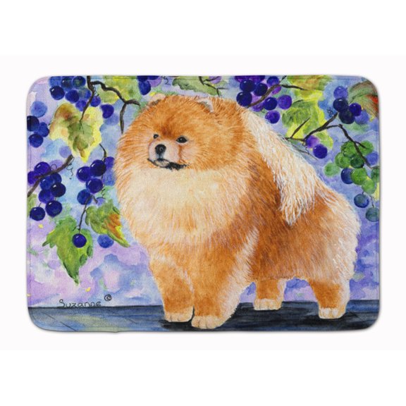 Carolines Treasures SS8251RUG Pomeranian Machine Washable Memory Foam Mat 19 X 27" multicolor