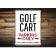 thumbnail image 1 of Golf Cart Parking Novelty Sign, Metal Wall Decor - 10x14 inches, 1 of 4