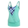 thumbnail image 1 of Top Sin Mangas a Cuadros Talla Grande Rosegal  Camisetas sin mangas de talla grande, 1 of 5