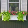 Mayne Fairfield 48" x 11" x 10.8" Rectangle White Self-Watering Polyethylene Window Box Planter