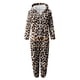 thumbnail image 5 of Mono unisex de felpa de manga larga con cremallera y capucha de leopardo para adulto Pompotops ulkah941348, 5 of 6