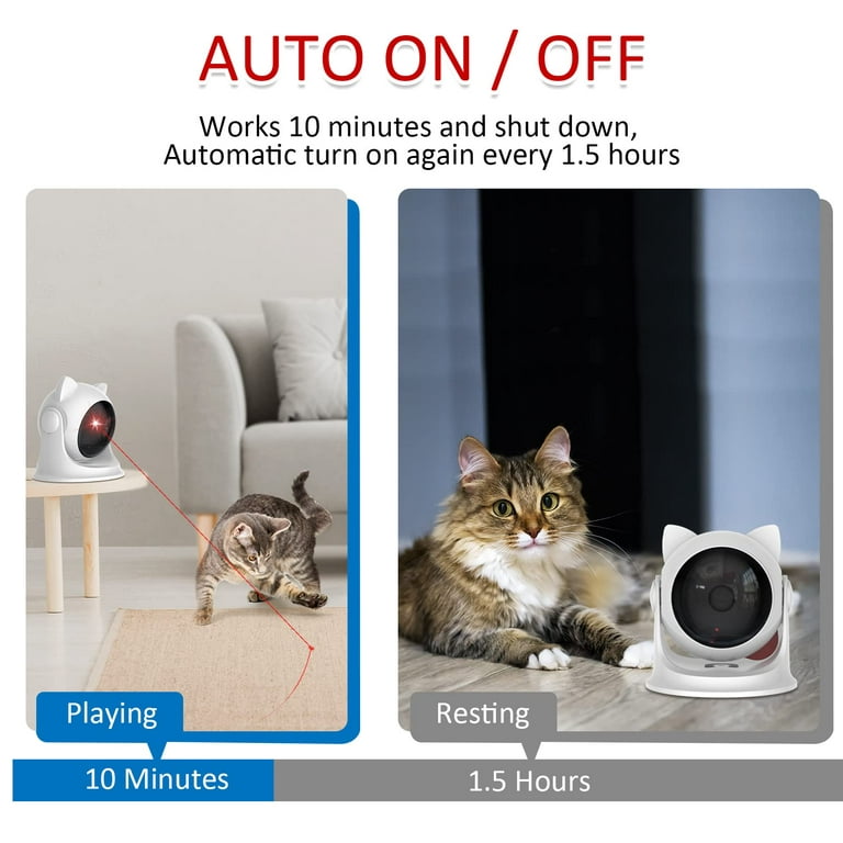 Acheter Cat Laser Toy Robot Interactive Laser Pointer for Cats Automatic  Laser Chase Toy for Cats
