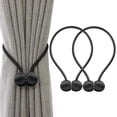 thumbnail image 1 of Clip de correa de cortina negra Clip de correa de cortina decorativa tejido Estilo europeo 1 par, 1 of 5