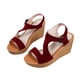 thumbnail image 3 of Sandalias de cuña Zapatos romanos para mujer Zapatos de boca de pez de tacón alto de gamuza Wmkox8yii  sa1510, 3 of 6