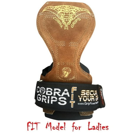 Cobra Grips FIT Brown Leather For Ladies Best Weight Lifting Versa Gloves Heavy Duty Straps For (Best Female Strap On)