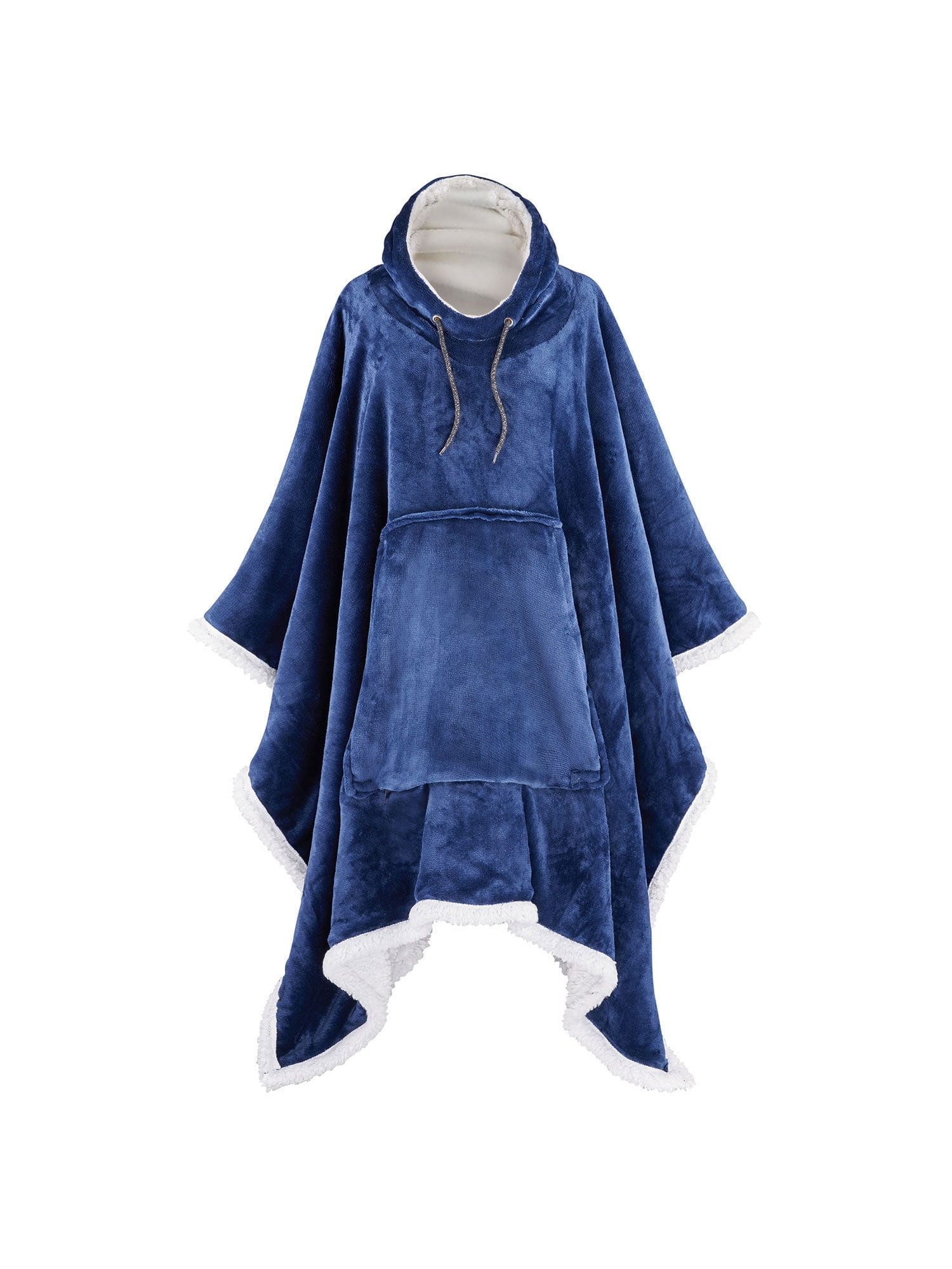 FLORIANA Womens Blanket Hoodie Poncho Blue Hooded Blanket with Pocket