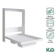 thumbnail image 3 of Base Cama Matrimonial Abatible Blanca KingsHouse Desmontable blanco Matrimonial, 3 of 8