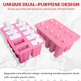 thumbnail image 2 of Moldes para helados Miaowoof, hechos en casa, 10 cav, de silicona sin BPA, rosa, 2 of 7