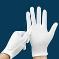 15 Pairs White Cotton Gloves for Hand Care, Soft Therapy Wear Overnight for Eczema Dry Skin Spa