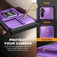 thumbnail image 5 of Tongate Purple Hard Shell Rugged Cell Phone Case for Samsung Galaxy S24, 5 of 8