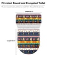 thumbnail image 5 of HELLHERO Christmas Adjustable Soft Universal Elastic Fabric Bathroom Toilet Lid Cover Bathroom Easy to Clean Machine Washable 17"x21" 2 Piece, 5 of 5