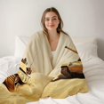 thumbnail image 4 of Reality Tank Desert Blanket Twin 50" x 60" Tear Resistance Machine Washable, Warm Soft Comfortable Skin Friendly Yellow Flannel Blanket for Bedding Sofa and Travel, 4 of 7