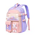 thumbnail image 2 of Mochila escolar de gran capacidad para niña, morral escolar ligero, impermeable, Kawaii, 2 of 4