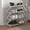 Sky Cloud Gray -Reinforced Plastic Parts - Easy Installation-, variant on 4-Tier Z-Shaped Shoe Rack with Storage Boxes, Curved Space-Saving Design, Easy Tool-Free Assembly, Stackable for Living Room Dorm