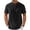 Black, variant on Mens Henley Short Sleeve T-Shirt, Linen Button Henley Closure for Mens Big and Tall Summer, Blue, Size XXL