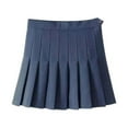 thumbnail image 5 of Hazel Tech-Mini Pleated Skirt High Waisted Skater Tennis Skirts Golf Skort High Waist Plain Skater Ruffle Mini Drawstring Skirts Mini Skater Skirt, 5 of 6
