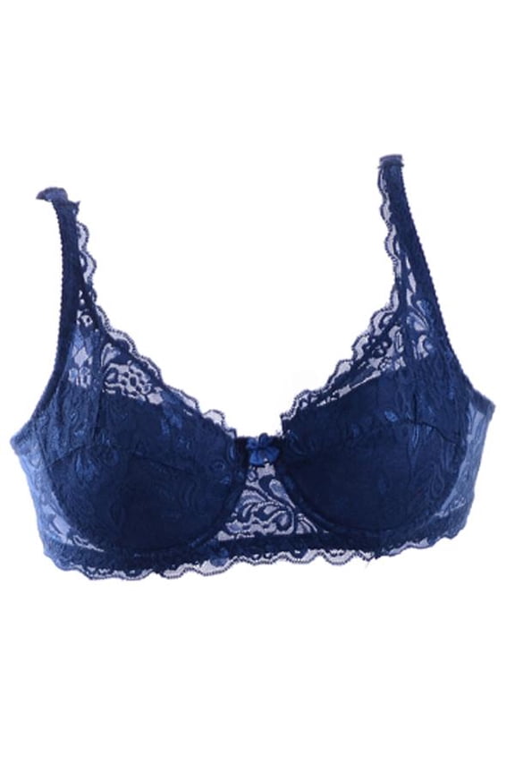 Womens Double Support Cotton Wire-Free Bra Soft Smoothing Wirefree Bra Comfort Strap Wirefree Bra