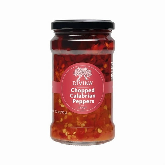 Pack of 6, Divina Chopped Calabrian Peppers, 10.2 oz
