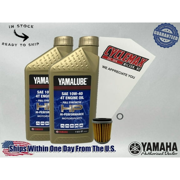 Cyclemax Full-Synthetic Yamalube Oil Change Kit fits 2004-2025 Yamaha YFZ450