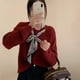 thumbnail image 3 of Cárdigan de punto de nicho con diseño hueco nuevo de otoño e invierno coreano, temperamento femenino, estilo elegante con chaqueta de suéter con bufanda, 3 of 5