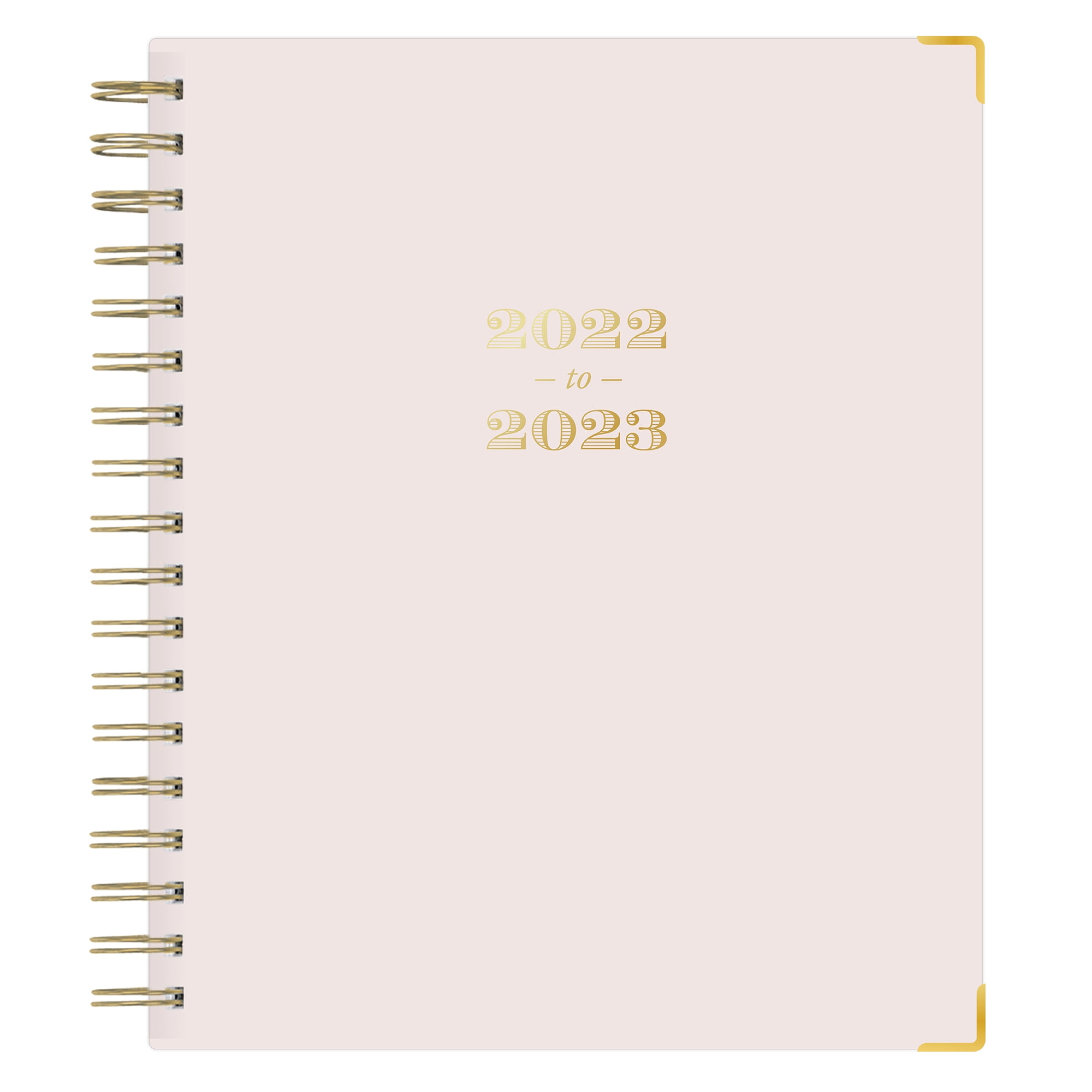 Blue Sky 2022-2023 Daily/Monthly Hard Cover Planner, 7' x 9', by Day Designer, Blush