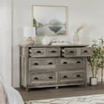 thumbnail image 3 of Walker Edison Farmhouse 6 Drawer Dresser, Grey Wash, 3 of 25