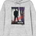 thumbnail image 2 of John Carpenter's Halloween Splatter Graphic Men's Athletic Heather Gray Hoodie-Large, 2 of 3