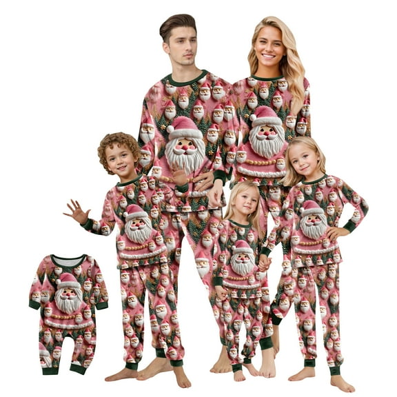 Ugly Christmas Family Matching Pajama Sets - Red Family Xmas PJS Matching Sweater Perfect for Family Photos & Holiday Celebrations