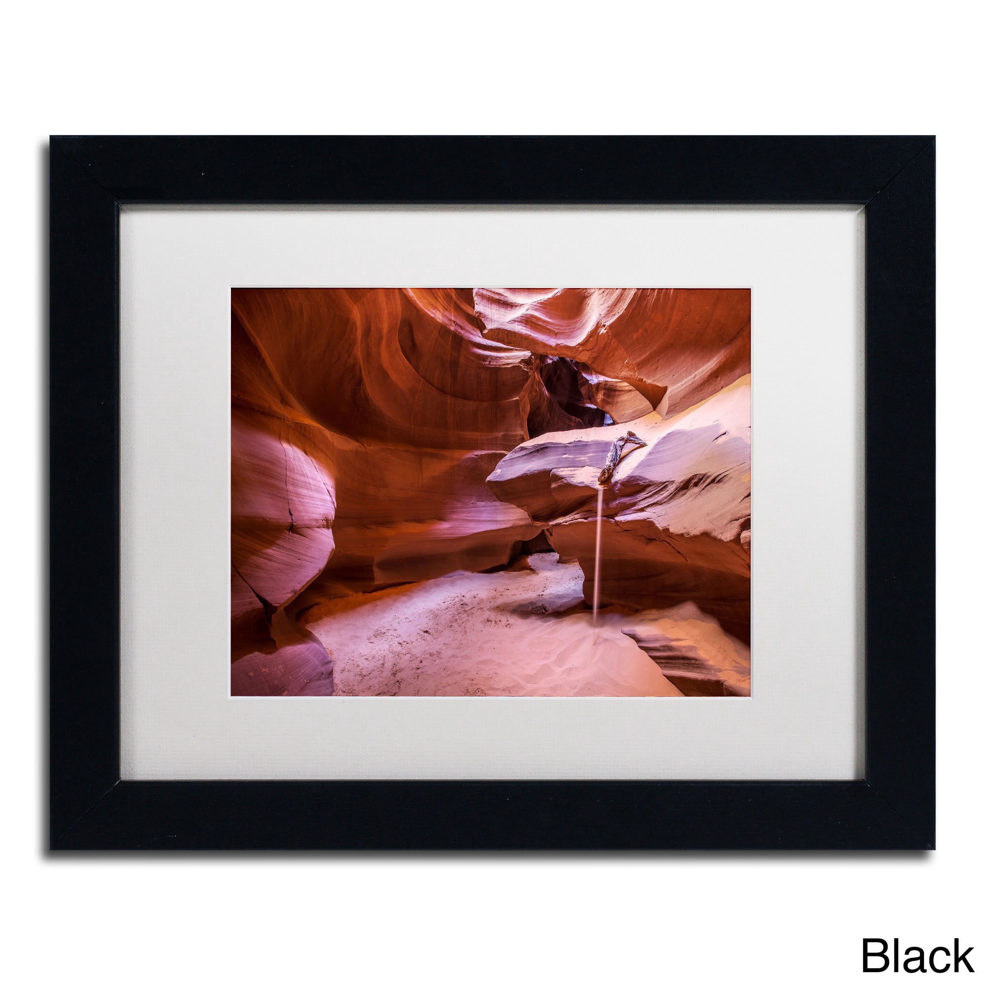 Trademark Fine Art "Weeping Sand" Canvas Art by Pierre Leclerc, White Matte/Wood Frame