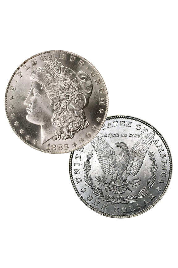 USA 1883 P Morgan 90% Silver Dollar Coin - $1 Brilliant Uncirculated Condition