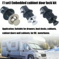 thumbnail image 2 of WINDLAND Flush Mount Cabinet Lock Push Button Latches Knob for Drawers Closets Boats, 2 of 10