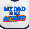 thumbnail image 4 of Inktastic My Dad is My Superhero Boys or Girls Baby Bib, 4 of 4