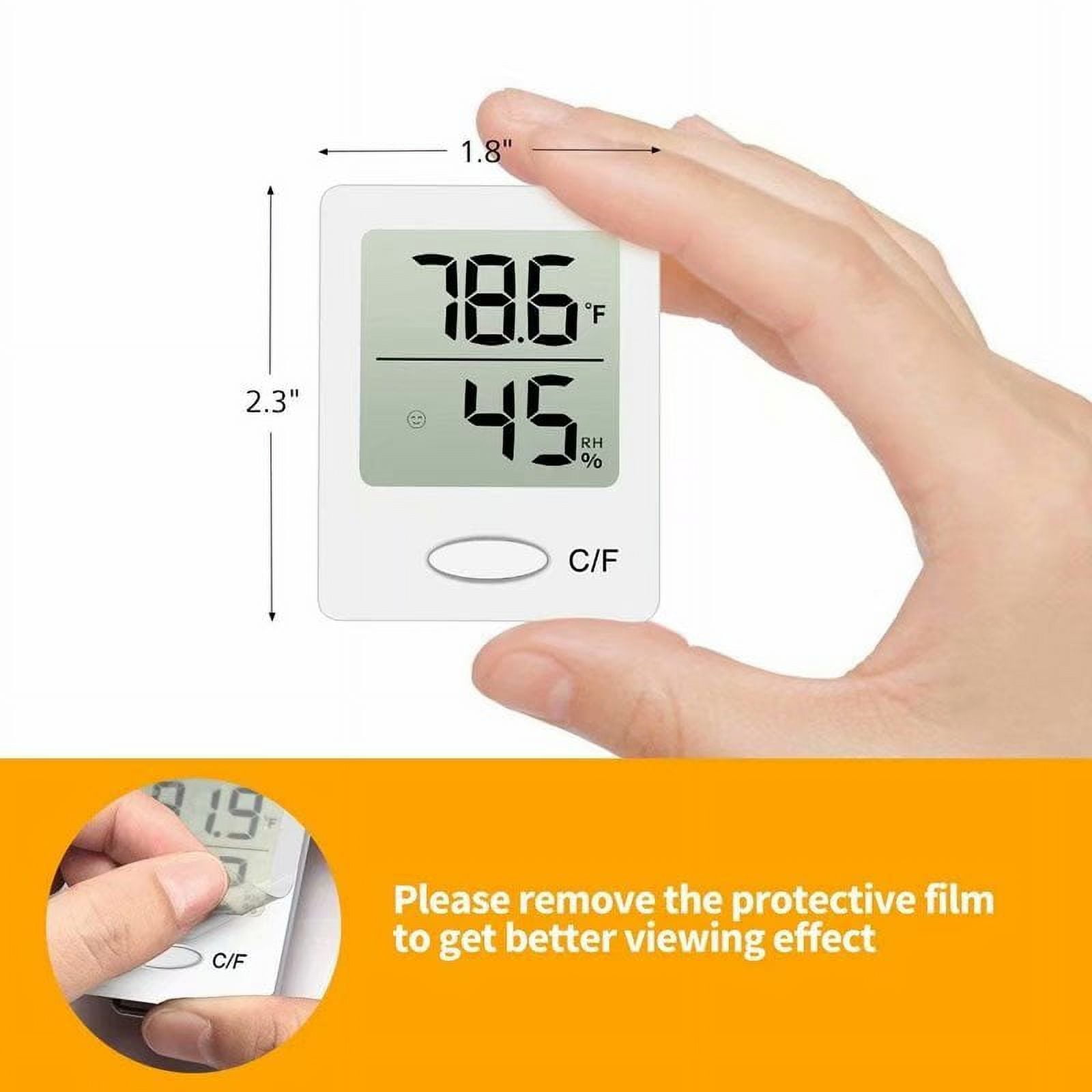 MARMERDO 2pcs Thermometer Home Barometer Household Digital Humidity Meter  Indoor Room Hygrometer Measure Humidity in House Temperature Gauge Meter