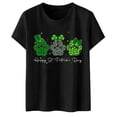 thumbnail image 4 of Hwmodou Female T-Shirts Happy St. Patrick's Day Printed Women Casual Printing Shirts Round Neck Short Sleeve Tee Tops Tunic Blouse Workout Dailywear CLothes For Woman, 4 of 4