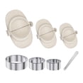 thumbnail image 3 of 7PCS Dumpling Maker Empanadas Press Mold,Empanada Maker Set in 3 Different Sizes with Round Dough Cutter&Stuffing Spoon Chinese Dumpling Pie Empanadas Press Mold Kitchen Accessories, 3 of 8
