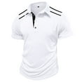 thumbnail image 3 of Fnnxeal Mens Polo Shirts Button Casual Lightweight Short Sleeve Summer Collared White Polo Shirts for Men Size M, 3 of 5