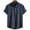 Dark Blue, variant on ZVNAΖH Men's Button Stand Up Collar Shirt Summer Casual Short Sleeve Shirt Stripe Cotton Blend Comfy Blouse Tops
