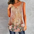 thumbnail image 1 of SMihono Hauts pour Femmes Débardeur pour Femmes Mode Débardeur d'Été pour Femmes à Col en V Sans Manches Imprimé Débardeur Décontracté Blouse Débardeur pour Femmes Hauts d'Été pour Femmes, 1 of 5