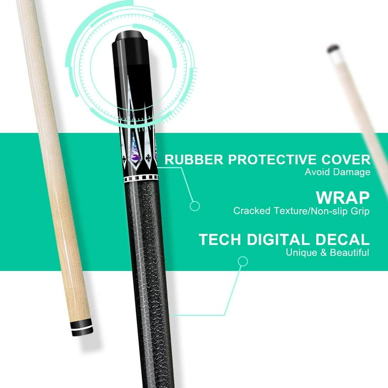 Set Stecca Da Biliardo Teekerwang 2 Pezzi - Fibra Di Carbonio, 58 Pollici, Con Custodia E Guanto - Foto 12