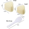 thumbnail image 2 of Onigiri Mold Triangle, 2 Pieces Rice Ball Mold Makers, Triangle Sushi Mold for Bento or Japanese Box, 2 of 5