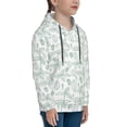 thumbnail image 3 of Haiem Leaf Print Pattern Boys Hoodie, Youth Pullover Hooded Sweatshirt, Kangaroo Pocket Hoodie for Kids Girls -X-Large, 3 of 6